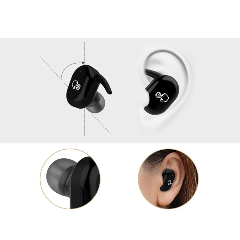 Mini Invisible Twins Wireless Earphones TWS Bluetooth Stereo Sport Waterproof Headset Earbuds Handsfree for iPhone Xiaomi (15)