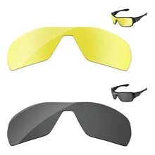 Черный и кристально-желтый 2 шт. Сменные линзы для защиты солнцезащитных очков оправа UVA и UVB