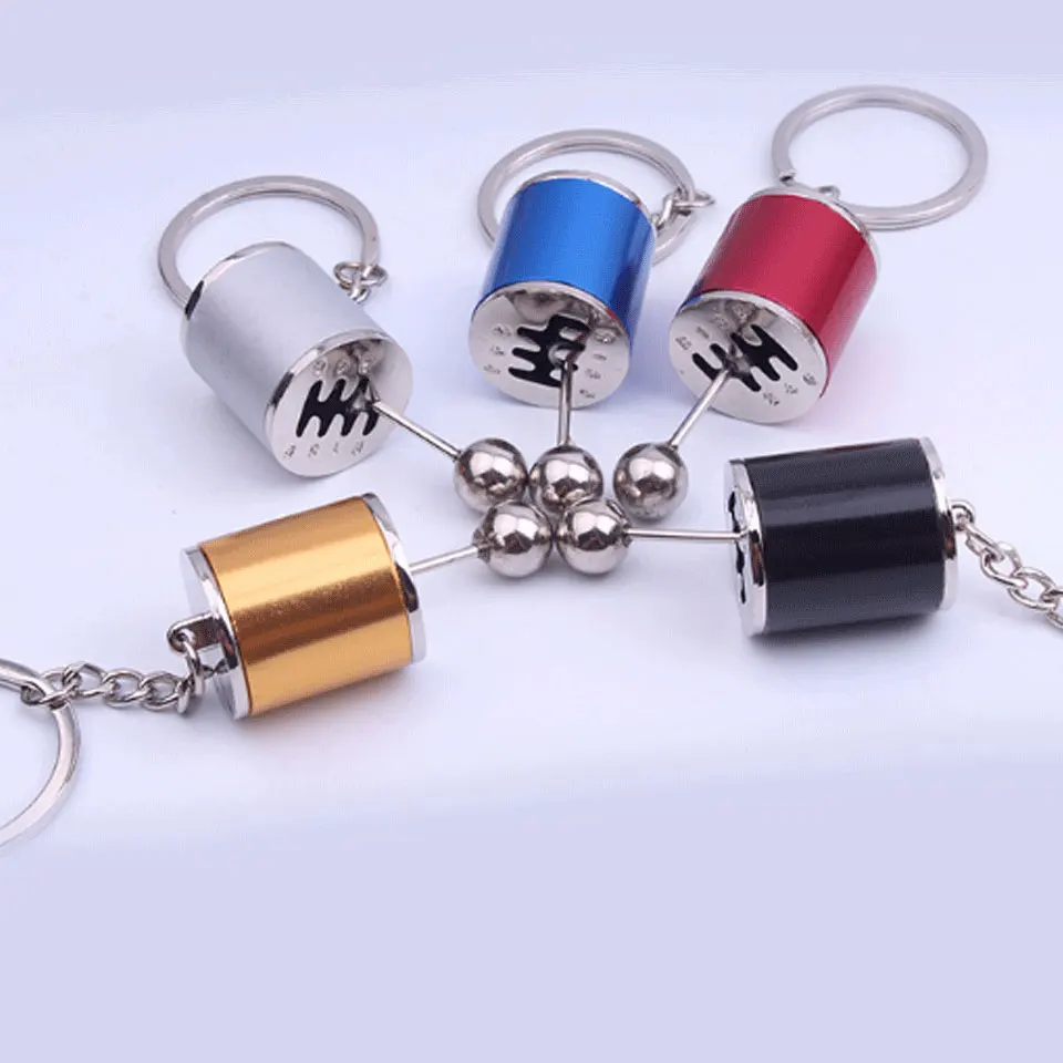 

Imitation 6 Speed Manual Gear Transmission Gear Zinc Alloy Lever Key Chain Car Gear Box Key Ring Car Gearbox Keychain QC022