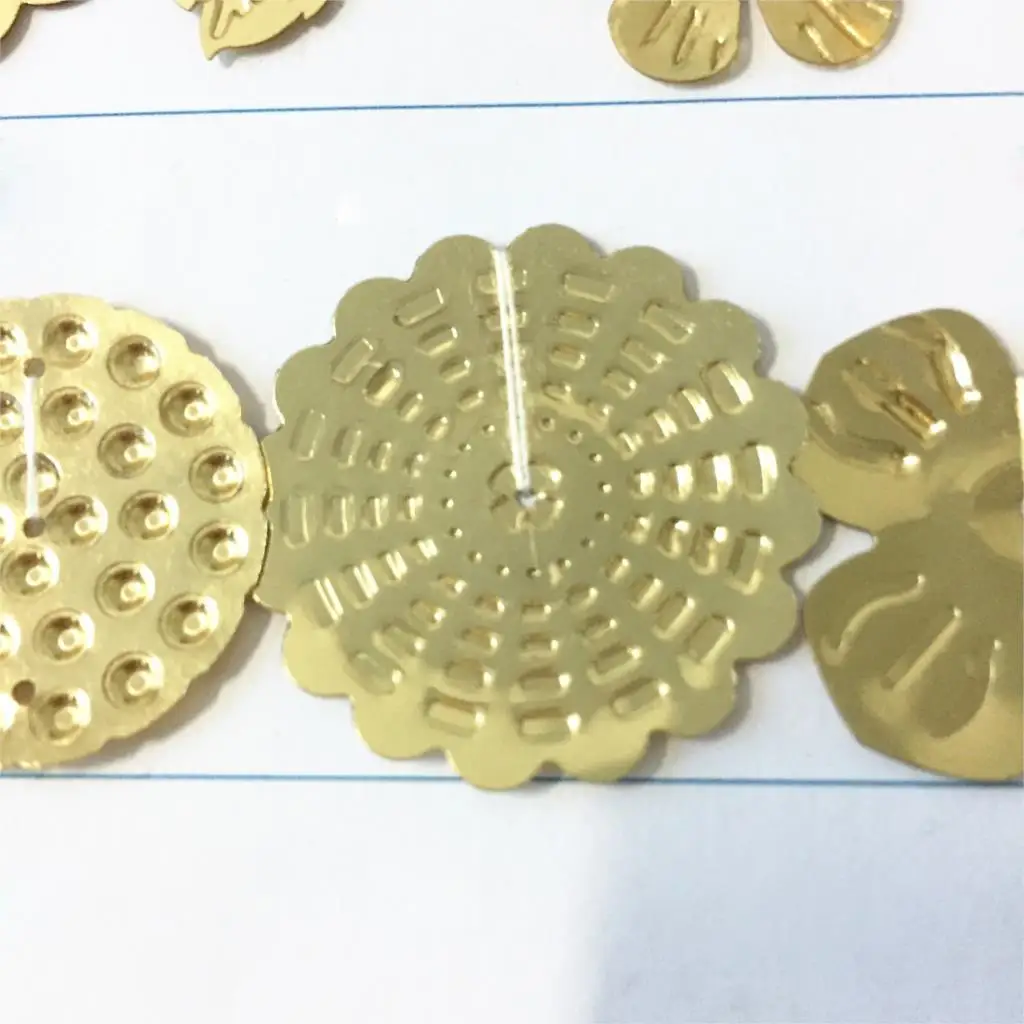 

500g 29mm Flower Paillettes Loose Flat Sequins For Crafts DIY Sewing Light Gold Silver