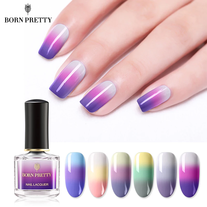 BORN PRETTY termal esmalte de uñas 6ml 3 capas temperatura cambio de Color uñas arte barniz DIY manicura suministros