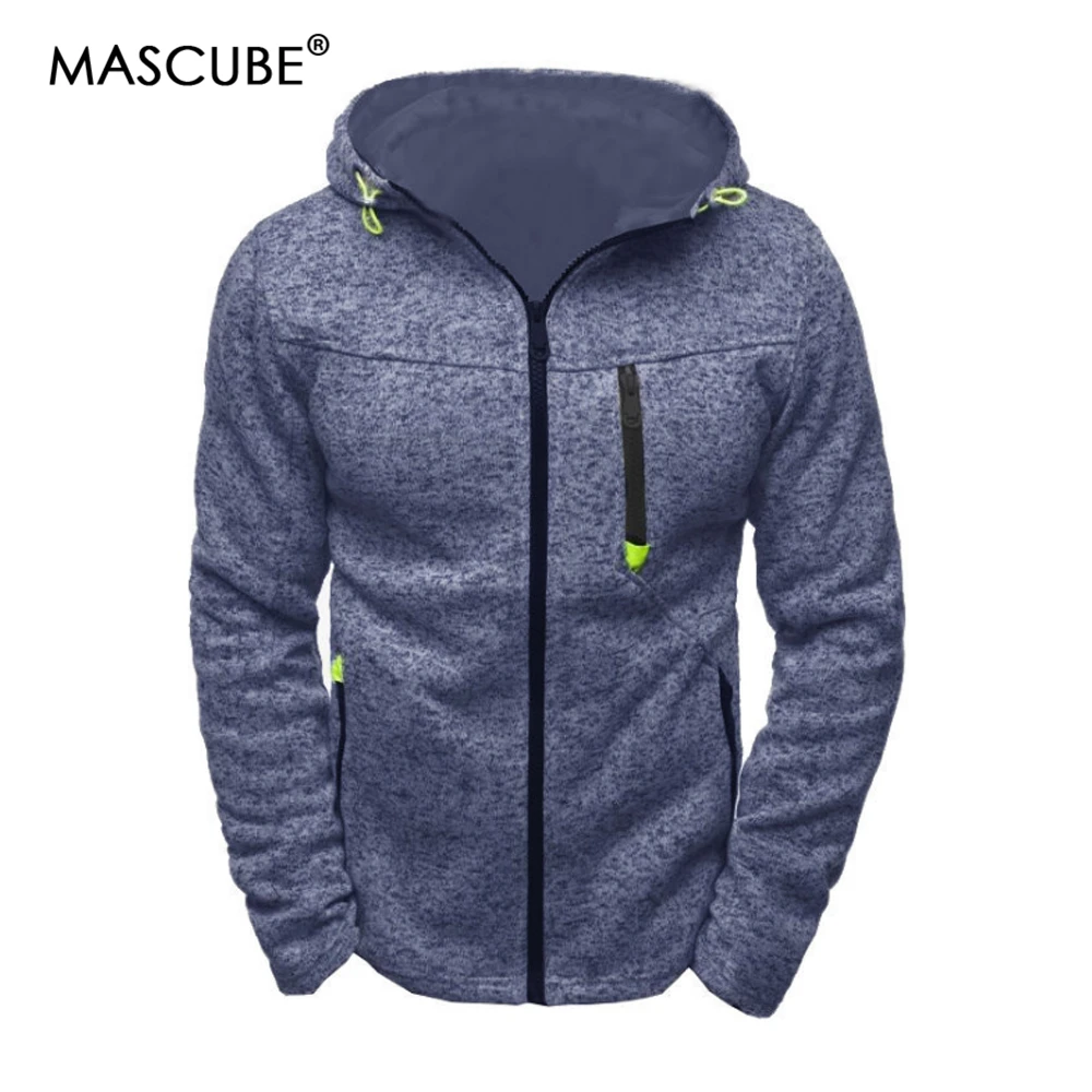 Buy MASCUBE Men's Sets Autumn Hooded Coat Casual Hoodies Clothing Wool Liner Mens Thickened Male M-3XL 2019 Sweatshirt Outwear Top