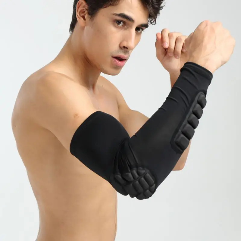 

New Arm Protector Warmers Basketball Sleeves Honeycomb Anti-collision Non-slip Compression Elbow Pads Armband Sport Safety Band