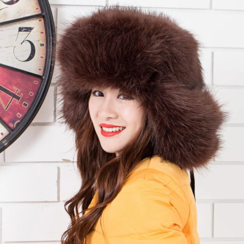 MZ250 Толстая теплая зимняя шапка-бомбер для женщин, высокое качество, Русская Шапка-ушанка, женская шапка из искусственного меха, женская шапка-ушанка