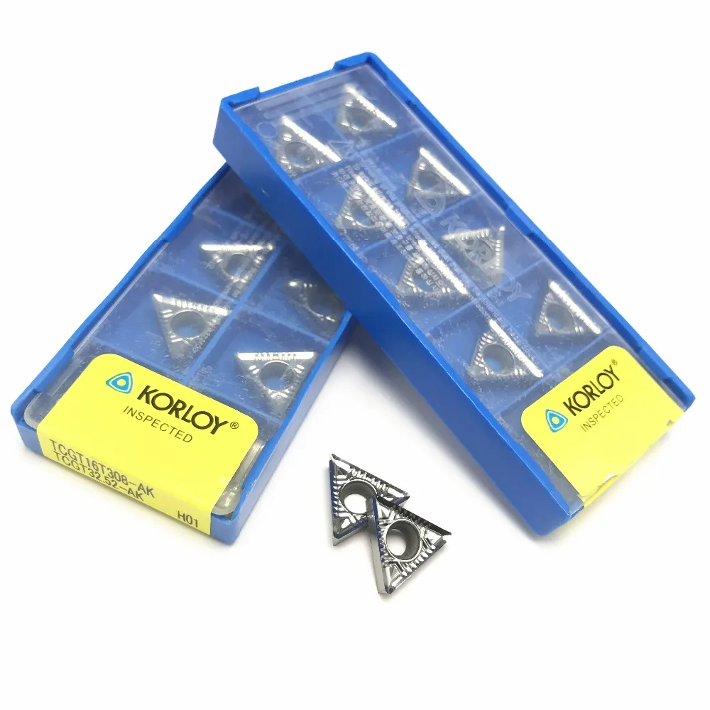 

20pcs Aluminum Turning Insert TCGT16T304 TCGT32.51 AK H01 Carbide Indexable Boring Bar Insert CNC Lathe Wood Cutting Tool