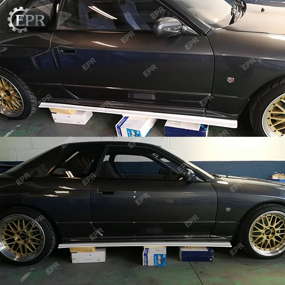 Для Nissan Skyline R34 GTR FRP стекловолокно NIS боковая юбка расширение (189 см) Комплект