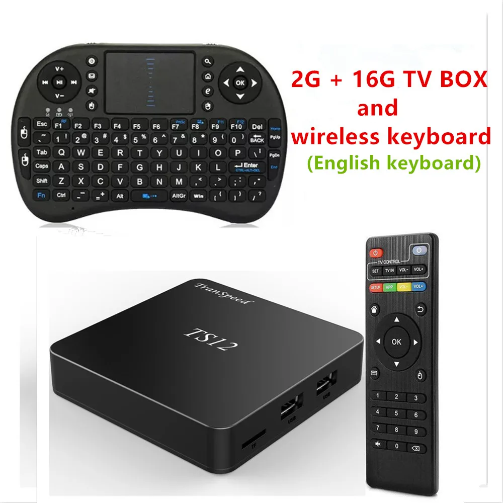 Android tv BOX S905W 2G 16G ТВ приемник 4K 2160P HDMI Wifi медиаплеер youtube Skype Netflix 3D видео Google Play Store - Цвет: 2G and En keyboard