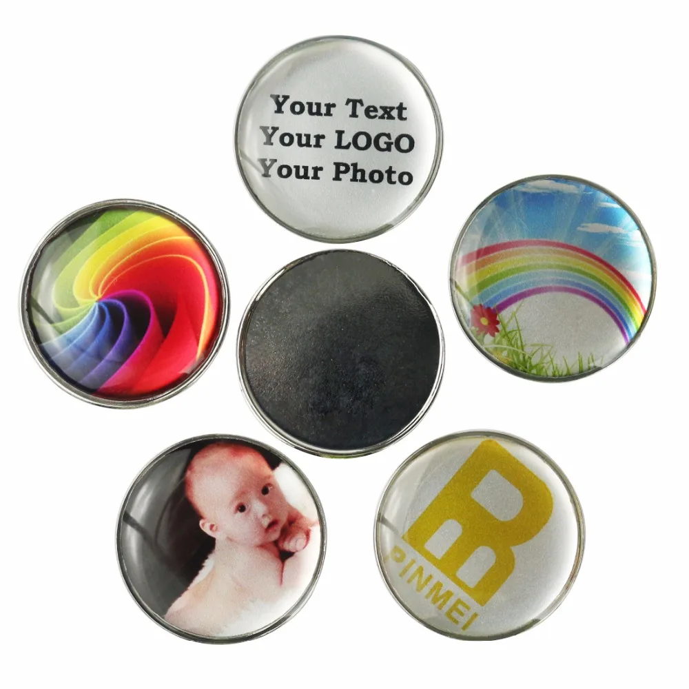

Customized Golf Ball Marker Printed w Your Own LOGO, Name, Photo, fit most Golf Hat Clips, Divot Repair Tools pack of 10