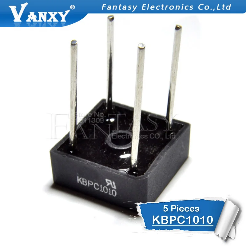 

5PCS KBPC1010 10A 1000V diode bridge rectifier new and original IC