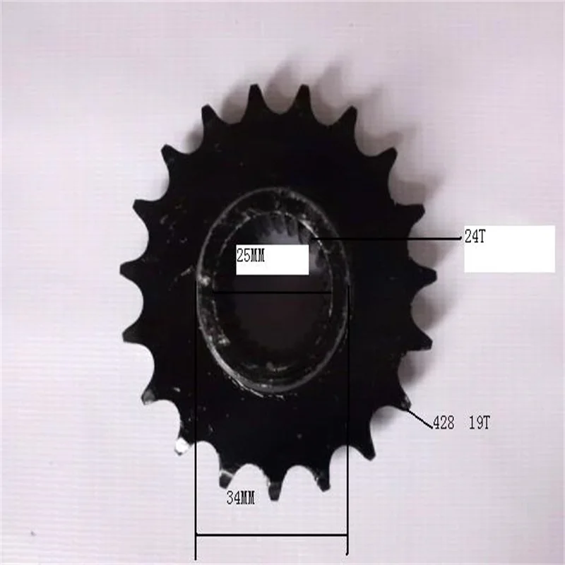 Вездеходы ATV accessory UTV части go kart картинг quad 4x4 звездочки внутреннее отверстие цепной привод 25мм 24т пределами 19т за для цепь 428 цепи