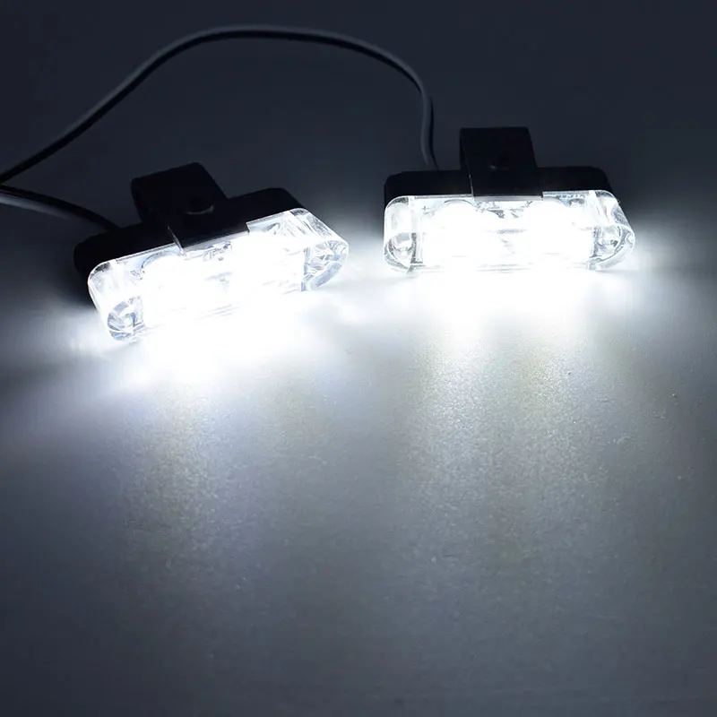 Высокая яркость 12 В 2X2 4LED Красный Синий Желтый автомобиль полицейский стробоскоп вспышка светильник авариПредупреждение 3 мигающий противотуманный светильник s Стайлинг автомобиля - Испускаемый цвет: Only White