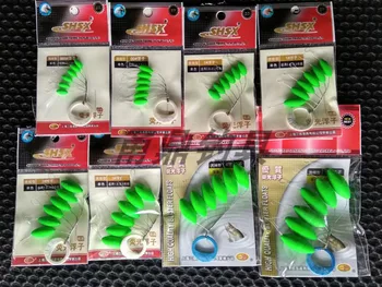 

40/60 Packs Seven-star Float Mini Fluorescence Fishing Float Easy Use Olive Floater Bobber Fishing Tackle Accessory B208