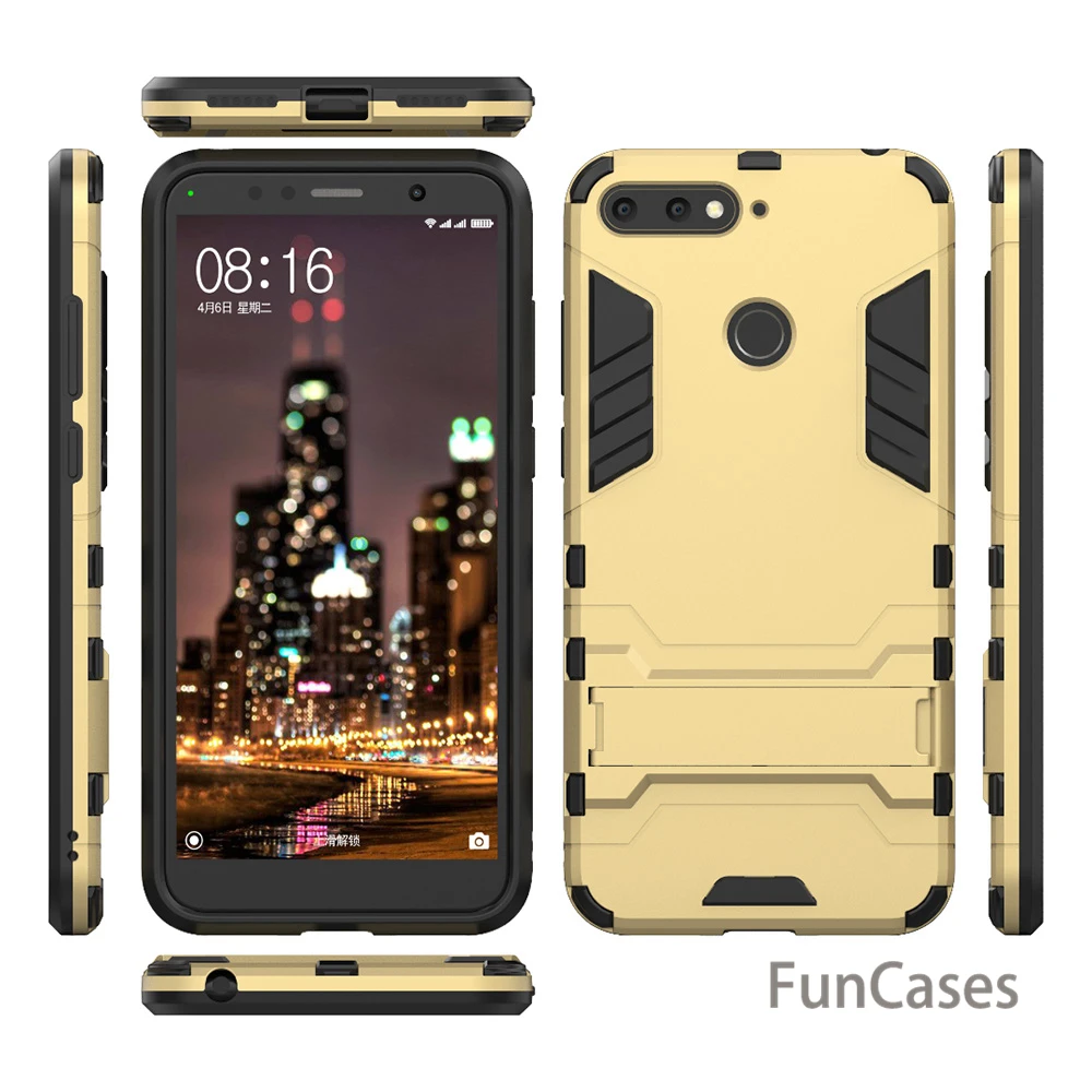Противоударный Жесткий ПК чехол для телефона huawei Honor 7C AUM L4 Y5 Y6 Prime 2018 7A Pro L29 DUA L22
