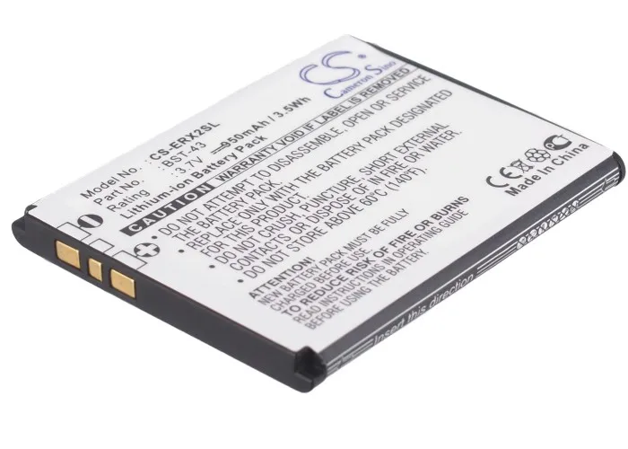 Аккумулятор Cameron Sino на 950 мАч для Sony Ericsson дра J108 Hazel J10i2 J20 Mix U100 U100i Вулкан WT13i |