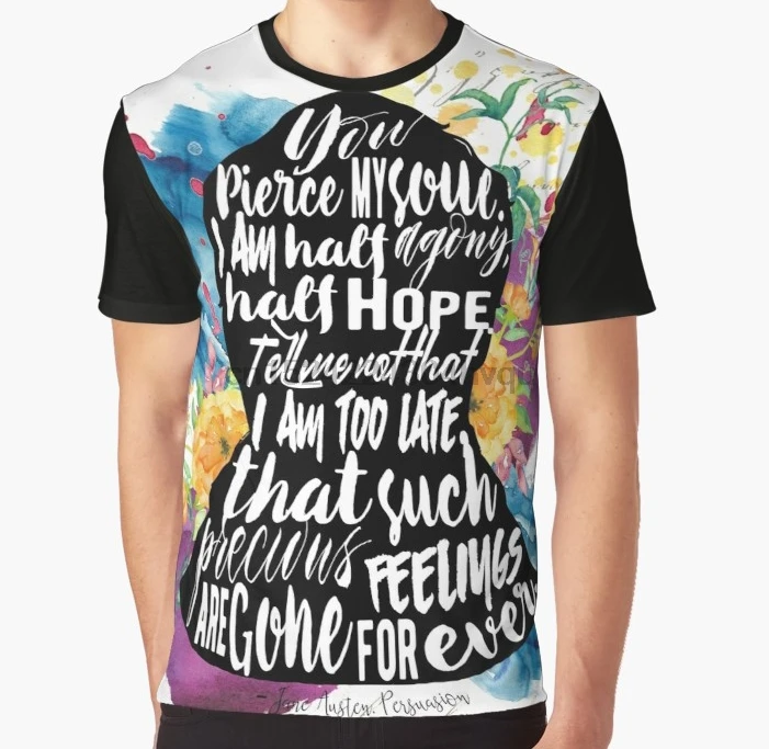 

All Over Print 3D Women T Shirt Men Funny tshirt Jane Austen - Persuasion Graphic T-Shirt