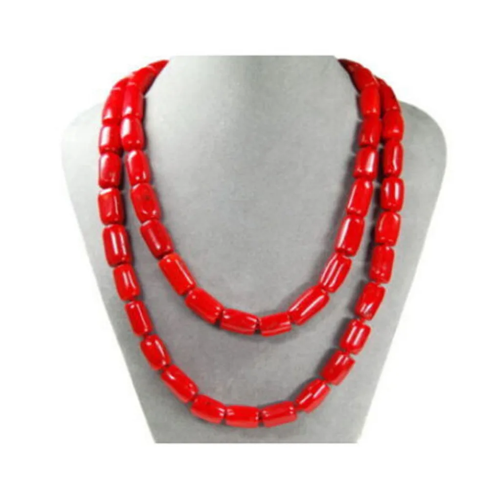 

Hot sale new Style >>>>> Beautiful necklace made of corals in cylinder form 50" long