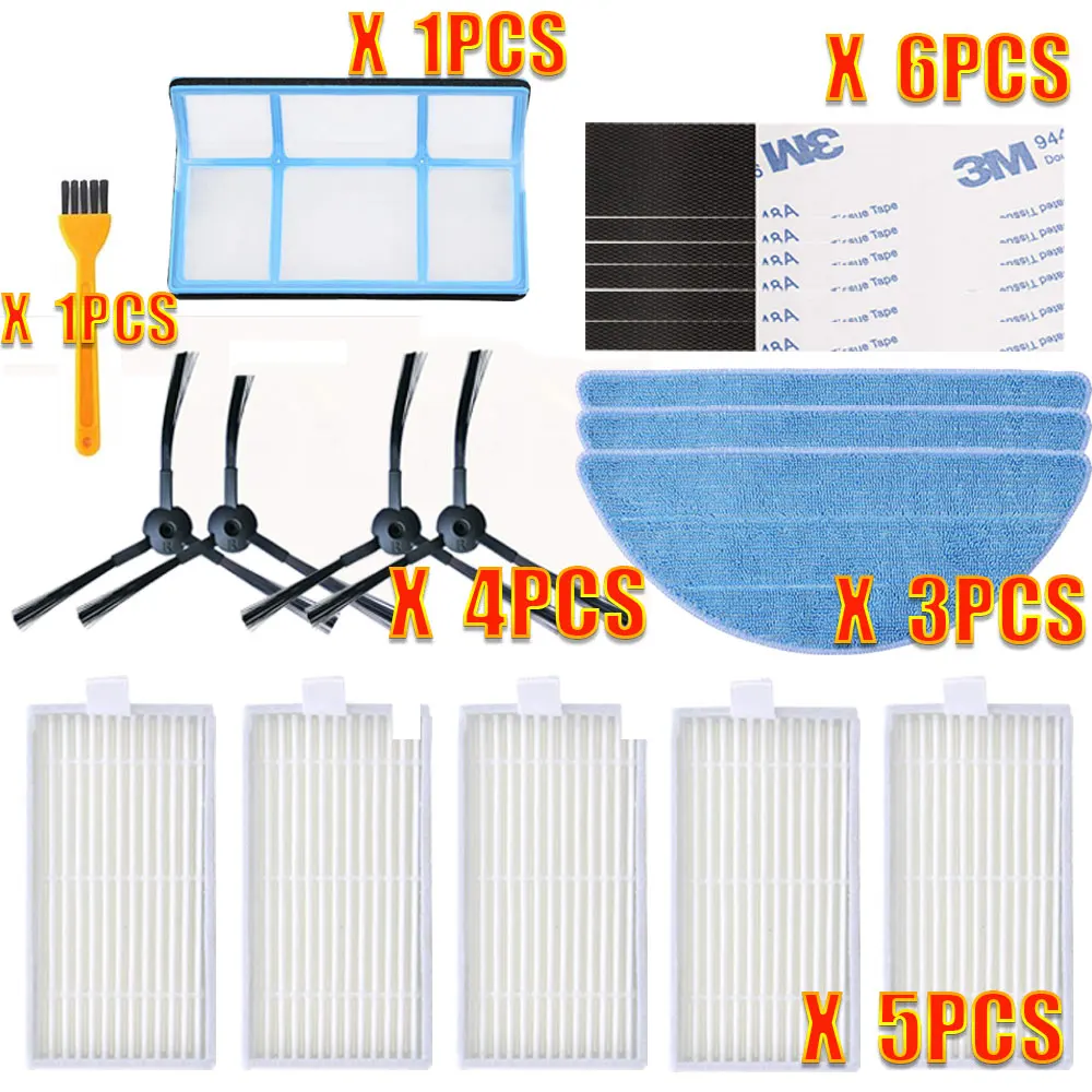 Вакуумный робот очиститель части боковая щетка первичный Пылезащитный фильтр Швабра Hepa фильтр для ilife v5 v5s V3 V3s v5pro V50 V55 x5 v5s pro - Цвет: 20