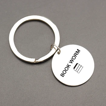 

Decoration Keyring Books are at your sink Books are at your sink Keychain Gift for bookworms library Keyfob Round Carf Keyfob