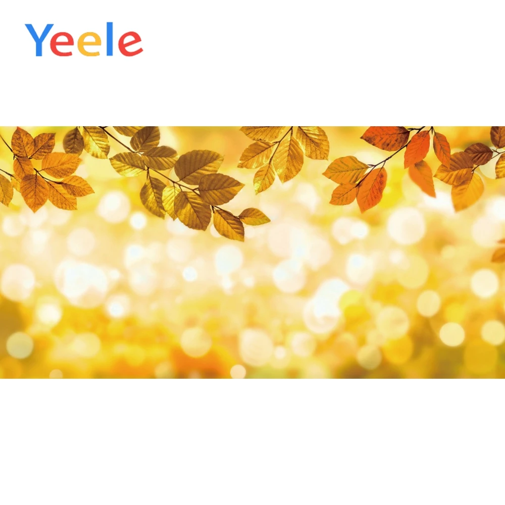 

Yeele Light Bokeh Leaves Autumn Blackboard Poster Kid Photography Background Banner Scene Photographic Backdrop For Photo Studio