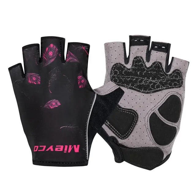 Женские противоударные спортивные перчатки, перчатки для велоспорта, дышащие, моющиеся, половина пальца, для езды на мотоцикле, MTB, велосипеде, велосипедные перчатки - Цвет: 1