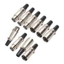 5 Pairs XLR 3 Pin Female Jack/Male Plug Audio Microphone MIC Audio Connector New 2017 5 Pairs XLR 3 Pin Female Jack/Male Plug Audio Microphone MIC Audio Connector New 2017