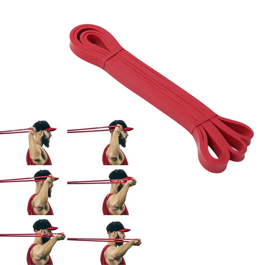 Pro Unisex 208cm Fitness Rubber Bands Resistance Band Yoga Athletic