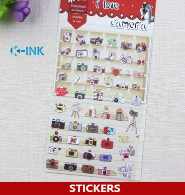 

5 sheets / lot Camera Sticker , Camera Decorative Scrapbook Self-adhesive Stickers