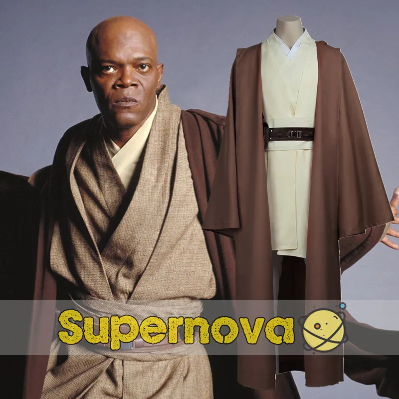 Custom made Size Star Wars Cosplay Mace Windu Cosplay Costume.