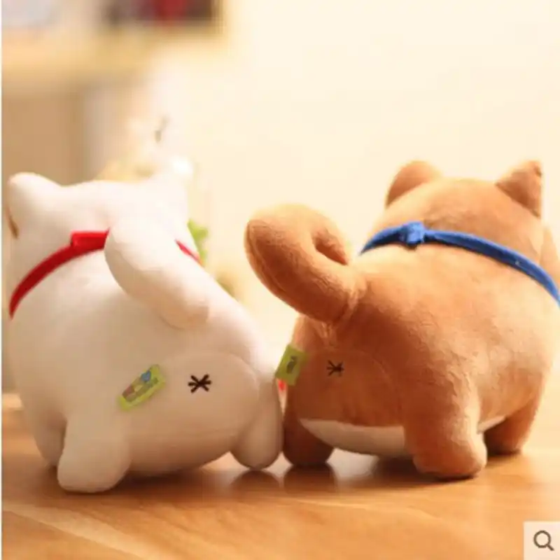 28cm Dog Plush Toys For Children Lovely Japanese Black Shiba Inu Brown Corgi Dog Kawaii Soft Stuffed Animal Plush Toys Doll