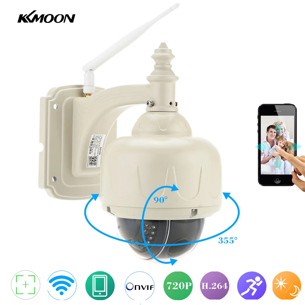  KKMOON 720P Wireless WiFi IP Camera Outdoor PTZ 2.8-12mm Auto-focus Waterproof H.264 HD CCTV Security Camera Wifi Night Vision 