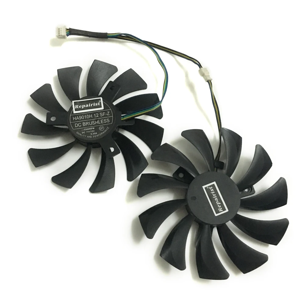 Вентилятор видеокарты 2 шт./компл. HA9010H 12 SF Z GPU 87 мм (90 мм) HA9010H12SF VGA охлаждение