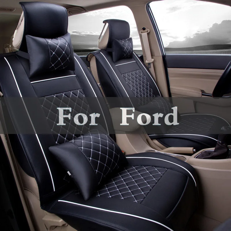 Us 84 0 Set Breathable Pu Leather Car Seat Covers Auto Cushion Interior For Ford Fusion Mustang Thunderbird Taurus Kuga Mondeo Maverick In