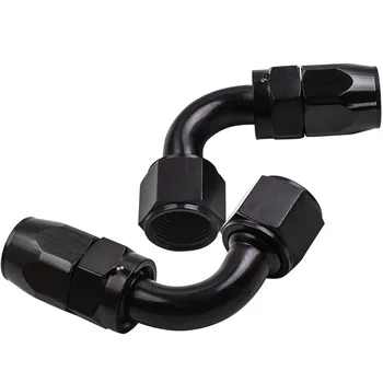 

2 AN10 10AN 90 Degree Swivel Fuel Oil Air Gas Fitting Connector Christmas