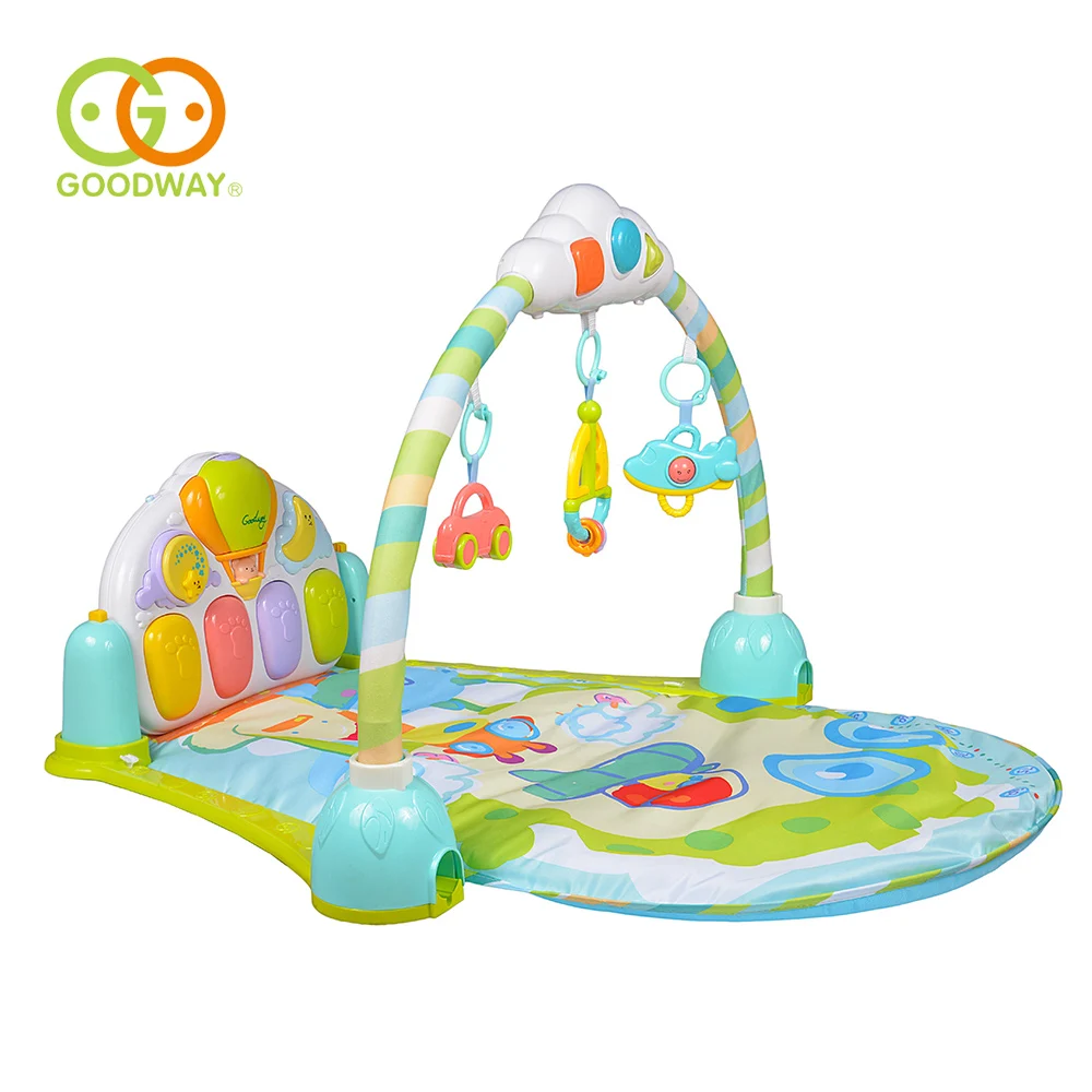 

GOODWAY Baby 3 in 1 Play Rug Develop Crawling Children's Music Mat with Keyboard Infant Fitness Carpet Educational Rack Toys Pad