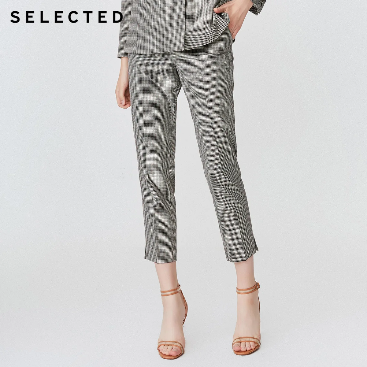 

SELECTED Women's Plaid Crop Pants S|418414516