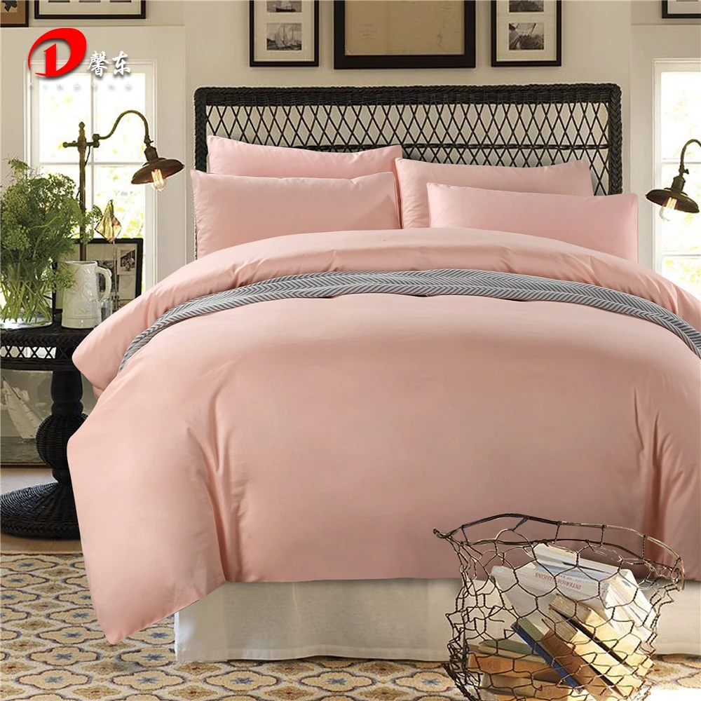 Pink Satin Bedding Set Luxury Egyptian Cotton Bed Set King Queen Size High Quality Bed Linen
