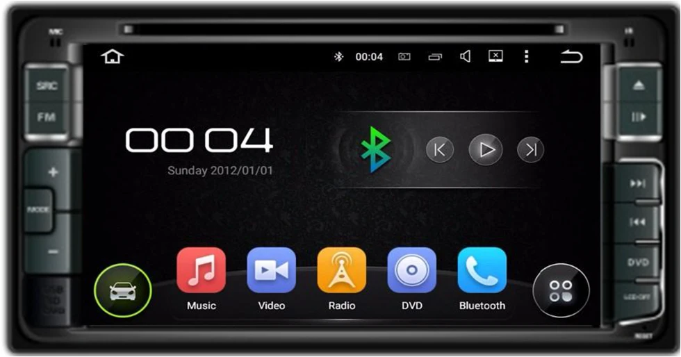 Best 6.95" Android Car DVD Player with TV/BT GPS WIFI DVR,USB SD,Audio Radio Stereo,Car PC/multimedia headunit for Toyota universal 0