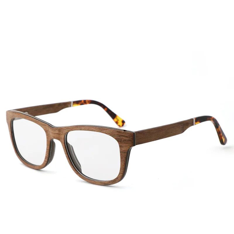 Walnut Wood Optical Glass Frame Men and Women Prescription