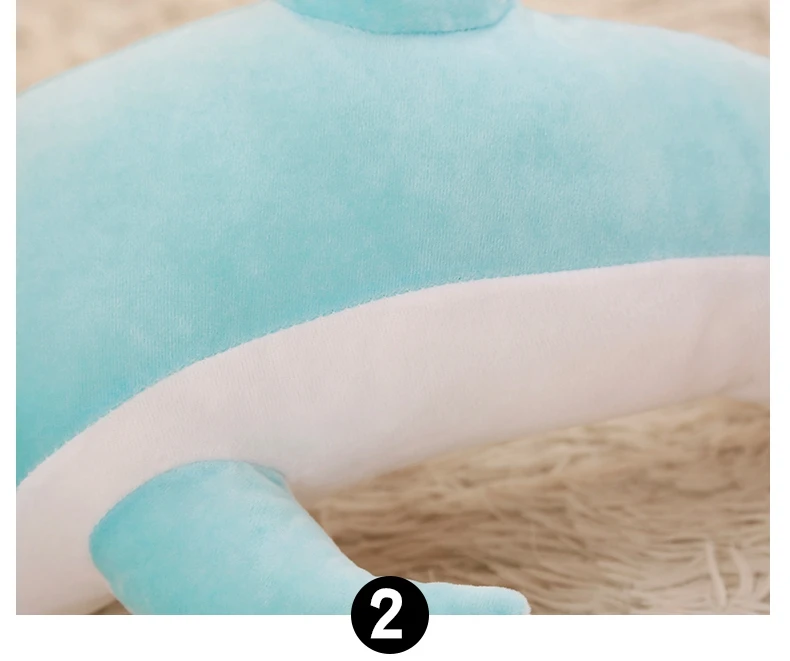 Dorimytrader New Soft Sea Animal Dolphin Plush Pillow Giant Stuffed Cartoon Dolphin Shark Toy Doll for Kids Adults Gift Decoration 140cm 160cm DY50447 (4)