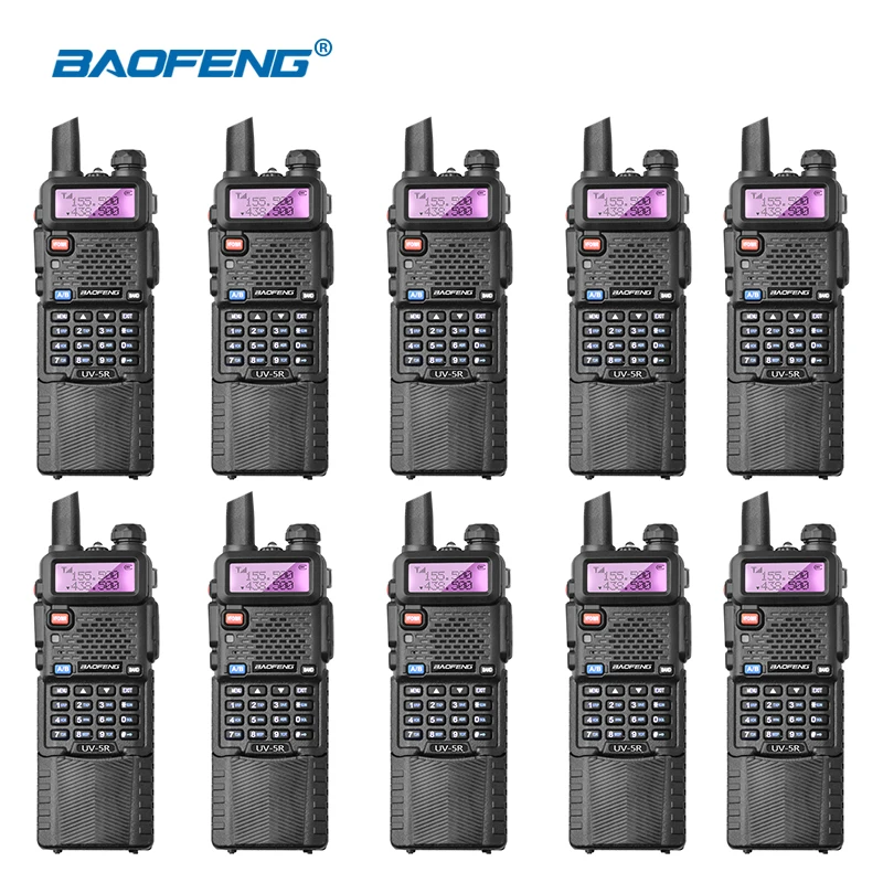 10 шт./лот Baofeng UV-5R 3800 мАч портативная рация для охоты UHF VHF двухсторонний радиоприемопередатчик UV5R радио коммуникатор UV 5R