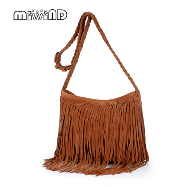 Hot Fashion Women Suede Weave Tassel Shoulder Bag Messenger Hot Fashion Women Suede Weave Tassel Shoulder Bag Messenger Fringe Handbags High Quality Free