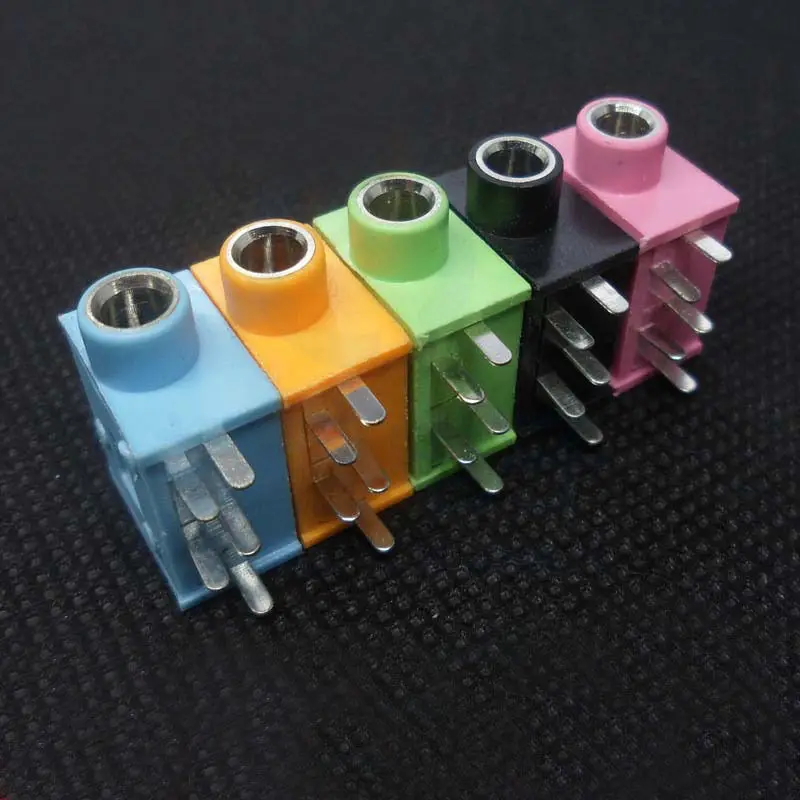 

20PC 5 color 5-Pin 3.5mm Stereo Socket PCB Soldering PJ-325 for 3.5mm Headphones