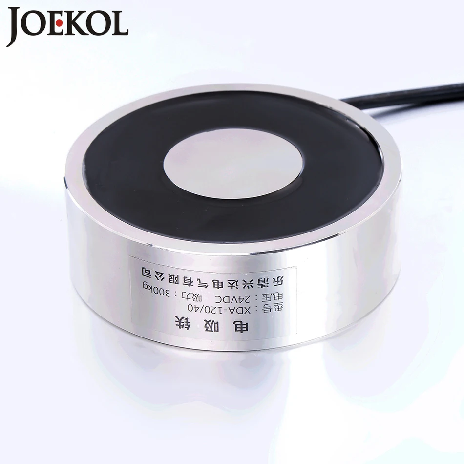 

Large suction JK120/40 DC 6V 12V 24V Electromagnet Lifting 300KG Solenoid Sucker Holding Electric Magnet Non-standard custom