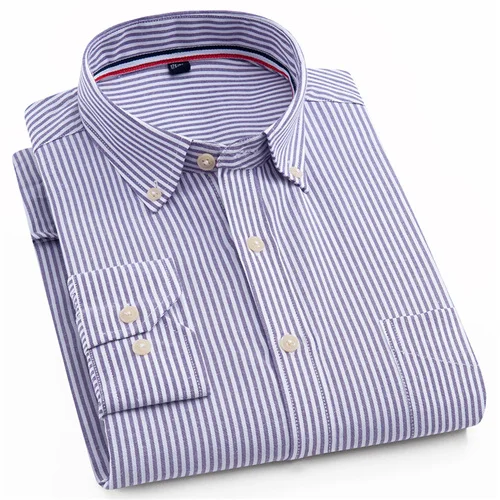 Хлопковые мужские рубашки в Оксфордском стиле, высокое качество, мужская рубашка с длинными рукавами, мягкая мужская одежда на пуговицах, модная мужская Повседневная рубашка YN10510 - Цвет: XNJF-08