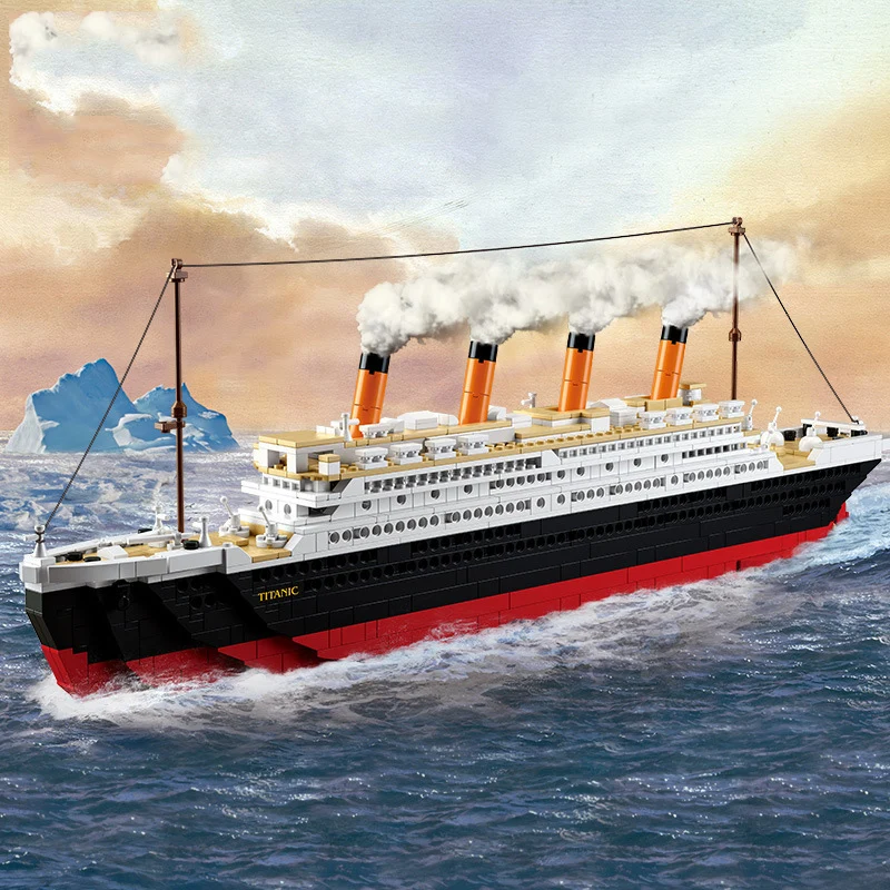 

SLUBAN 1021Pcs Titanic Ship Building Blocks Sets Toys Boat Model Kids Gifts Boys Birthday Gift educational toys for children