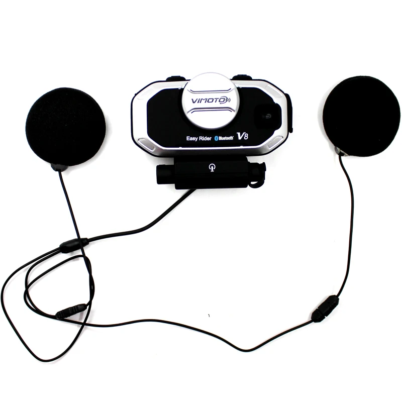 Billig Englisch Version Easy Rider vimoto V8 Helm Bluetooth Headset Motorrad Stereo Kopfhörer Für Handy und GPS 2 Weg Radio