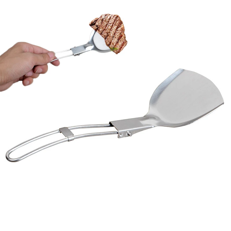 Folding Shovel Picnic Outdoor Cooking Spatula Cooking Shovels Stainless
