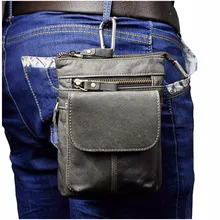 Мужская многофункциональная маленькая сумка через плечо из натуральной кожи, сумка через плечо, Воловья кожа, крючок, поясная сумка, портсигар, 611-18 г