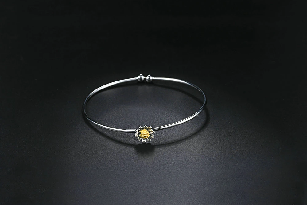 Ламон S925 браслет и браслет для женщин и девочек с рисунком маргаритки 925 пробы Серебряный подарок на день рождения модные украшения HY015