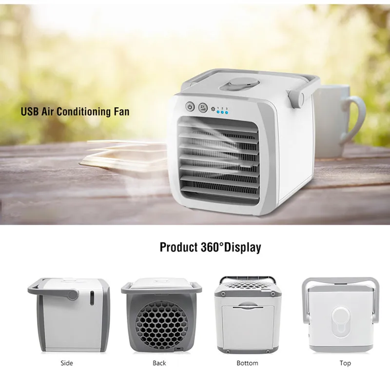 

Mini Portable Air Conditioner Humidifier Purifier Personal Arctic Cooler Desktop Air Cooling Fan For Home Office Room